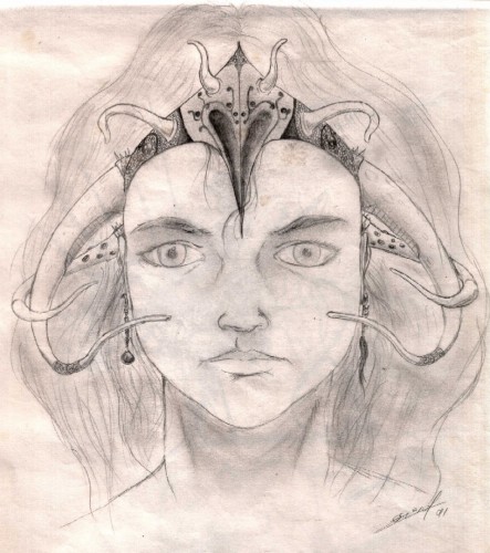 Fonds d'cran Art - Crayon Fantasy - Personnages agel la princesse