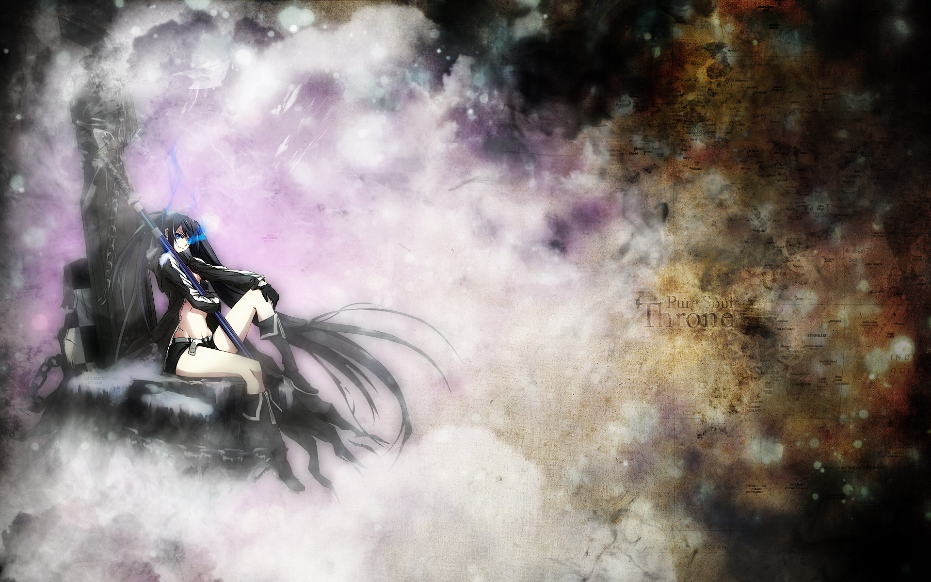 Wallpapers Manga Black Rock Shooter Pure Soul Throne