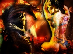 Wallpapers Digital Art Femme dragon 2