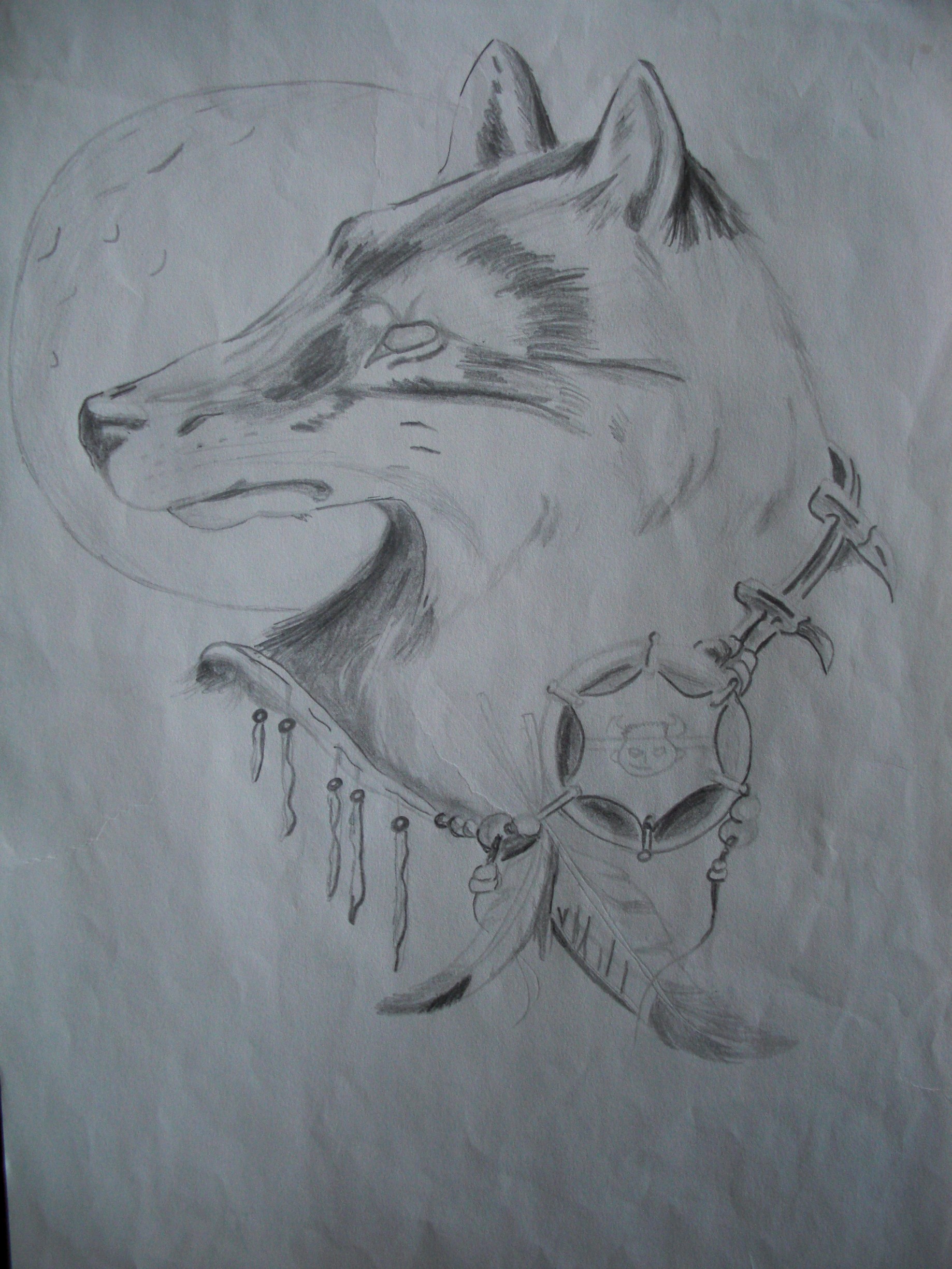 Fonds d'cran Art - Crayon Animaux - Loups loup