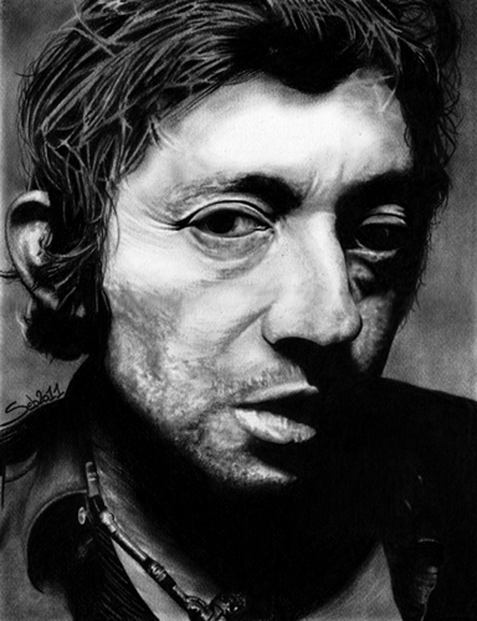 Wallpapers Art - Pencil Portraits Serge Gainsbourg