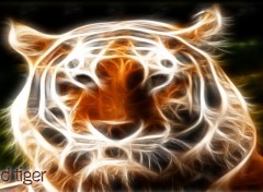 Fonds d'cran Animaux Tigre fractal 