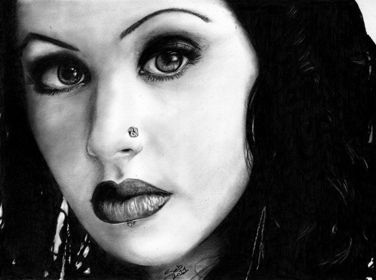 Fonds d'cran Art - Crayon Portraits Christina Aguilera