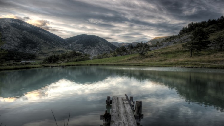 Fonds d'cran Nature Paysages Fin de journe au bord du lac