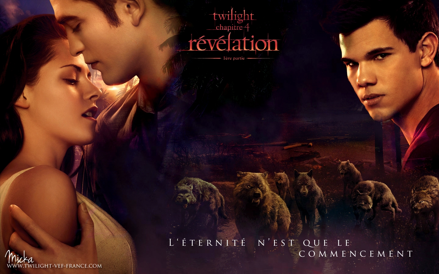 Fonds d'cran Cinma Twilight Chapitre 4 : Rvlation Fond d'cran Breaking Dawn (teaser posters)