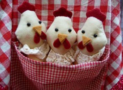 Fonds d'cran Objets Poules peluches