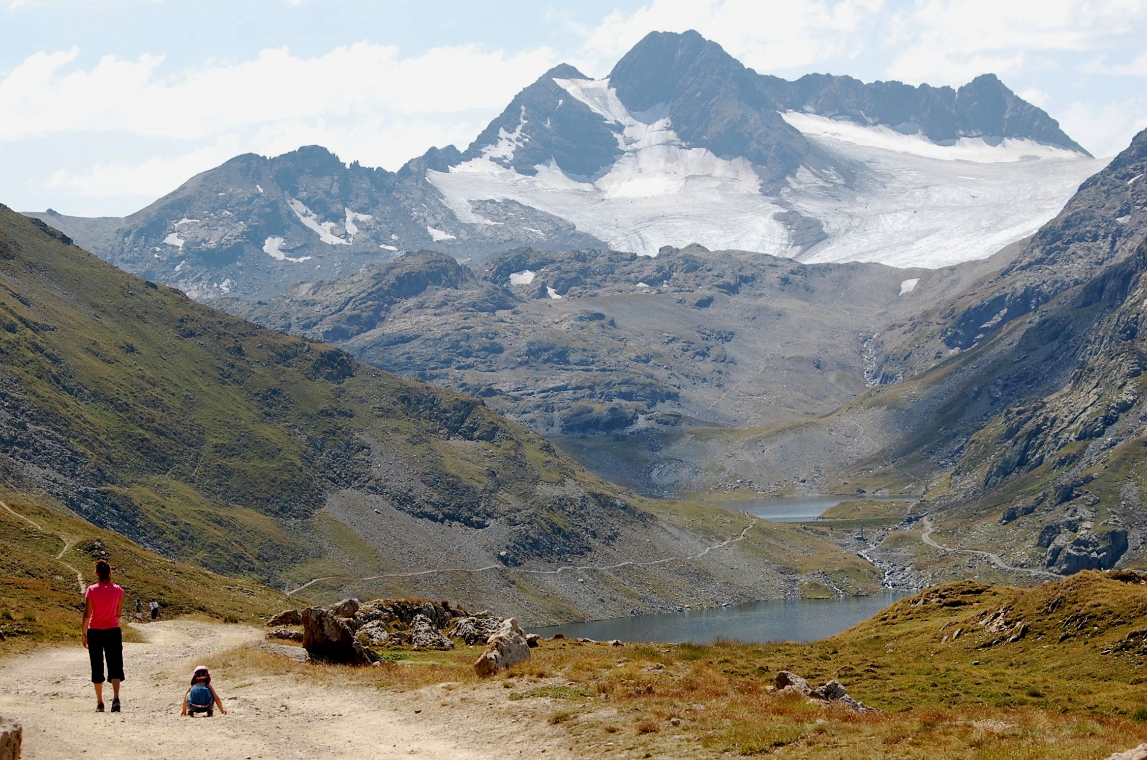 Fonds d'cran Nature Lacs - Etangs Les lacs et le glacier de ST-Sorlin d'arves