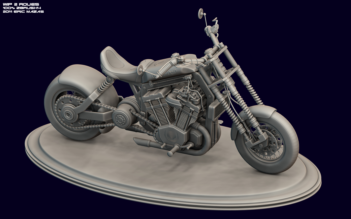 Fonds d'cran Art - Numrique 3D - Zbrush Drive n' Dead  Concept 2 roues