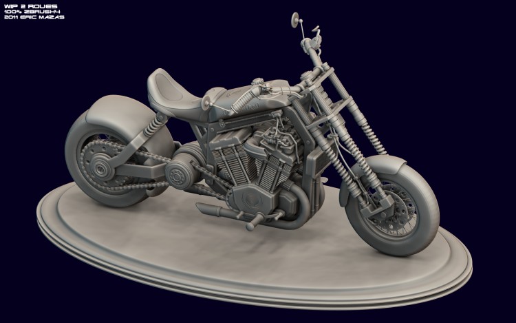 Fonds d'cran Art - Numrique 3D - Zbrush Drive n' Dead  Concept 2 roues