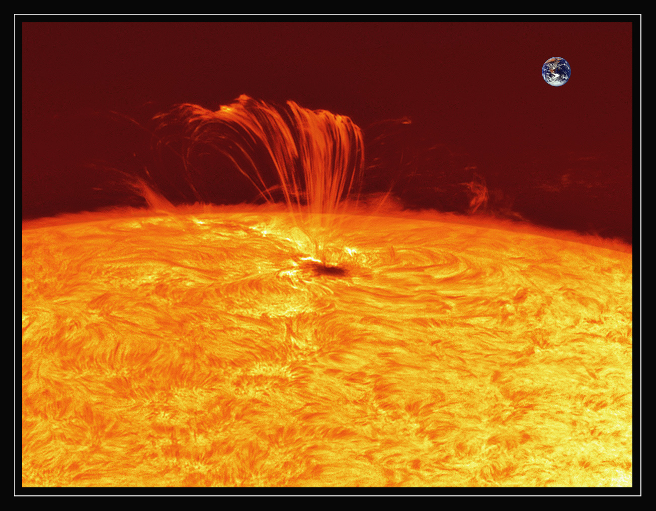 Fonds d'cran Espace Etoiles - Nbuleuses Eruption  la surface du soleil