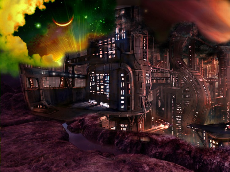 Fonds d'cran Fantasy et Science Fiction Paysages Futuristes Dark City