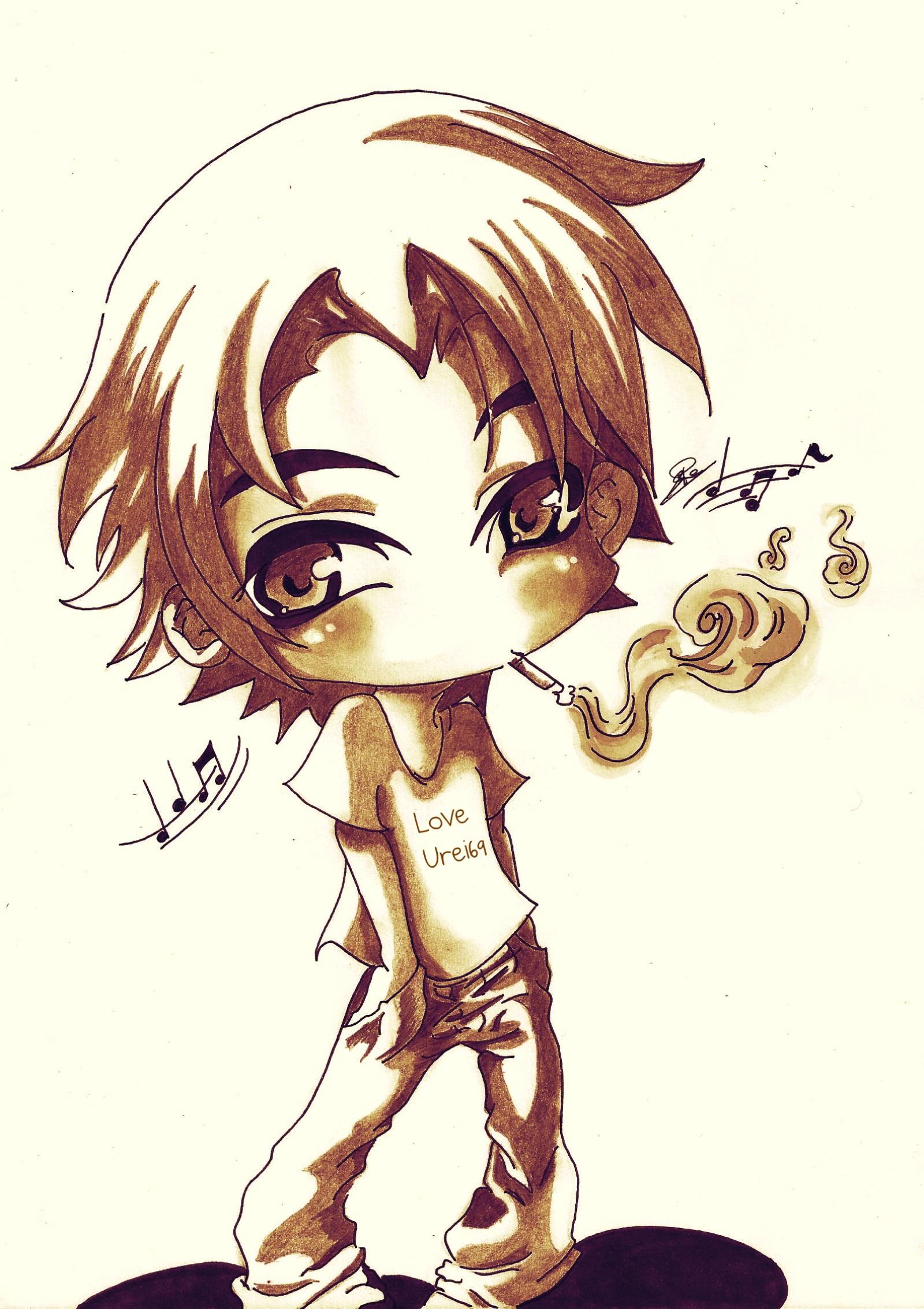 Wallpapers Art - Pencil Manga - Miscellaneous Chibi Boy