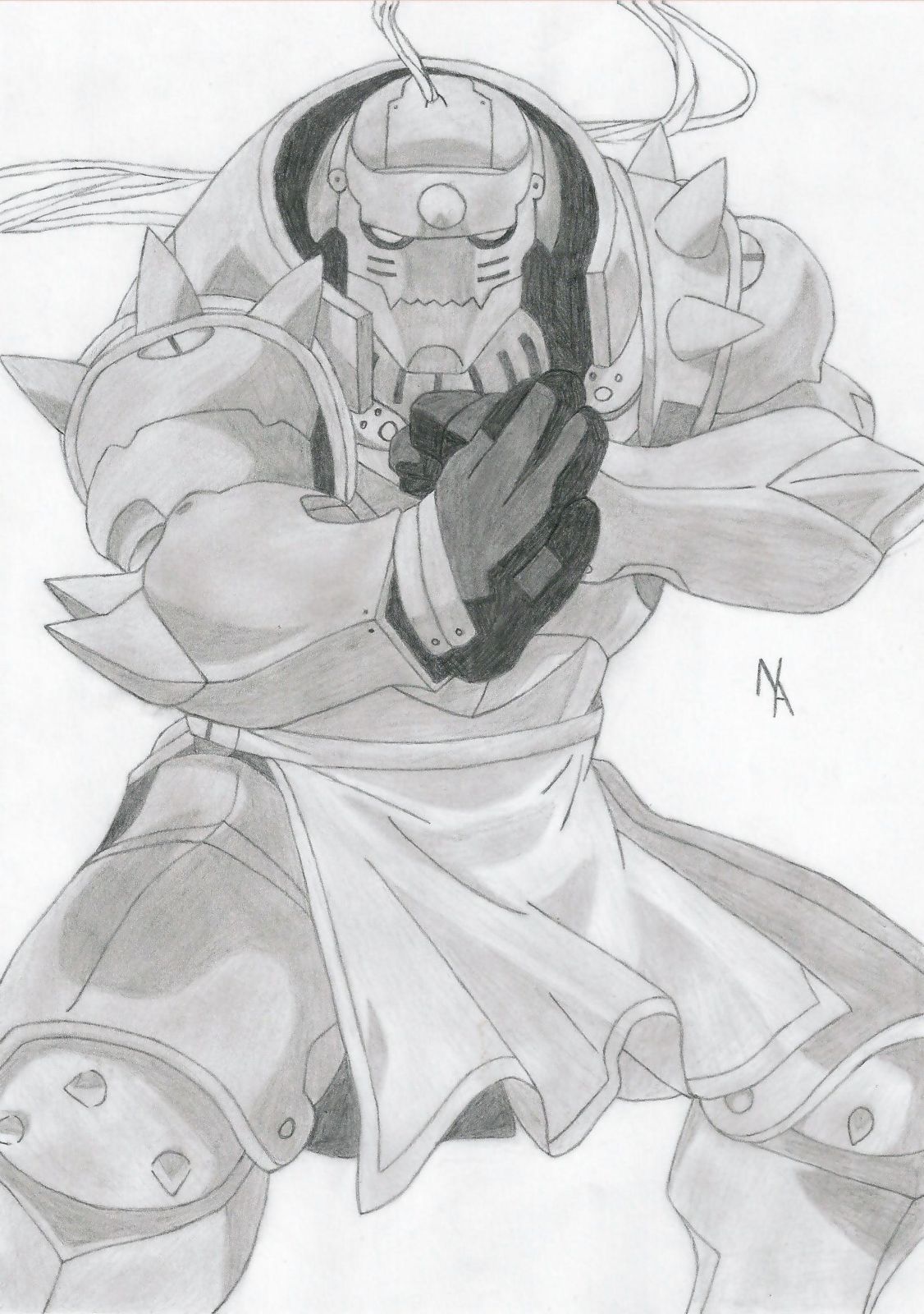 Fonds d'cran Art - Crayon Manga - Full Metal Alchemist Alphonse