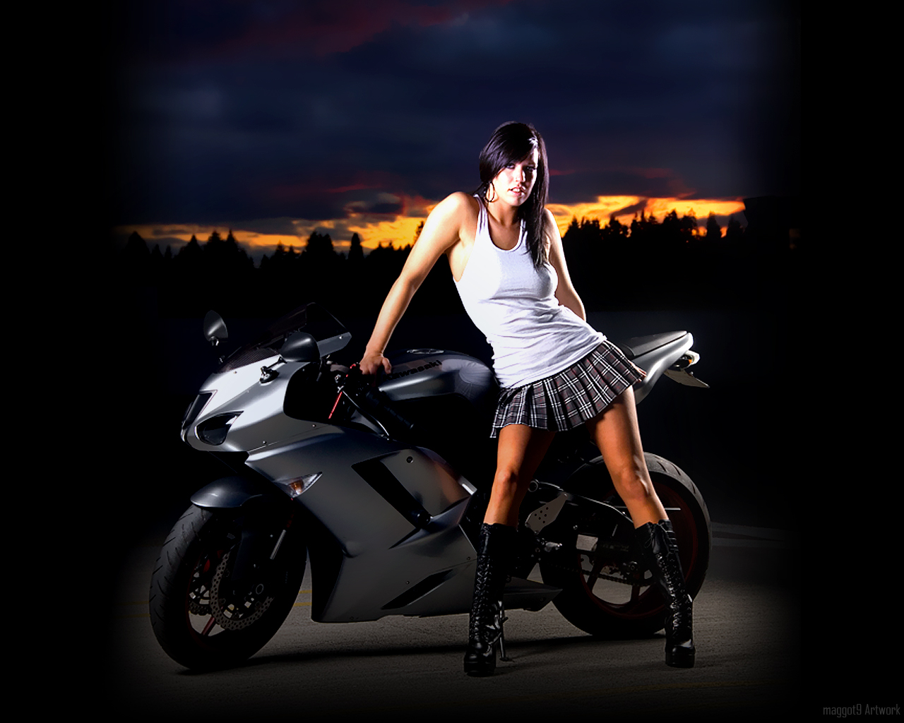 Fonds d'cran Motos Kawasaki Kawasaki Girl