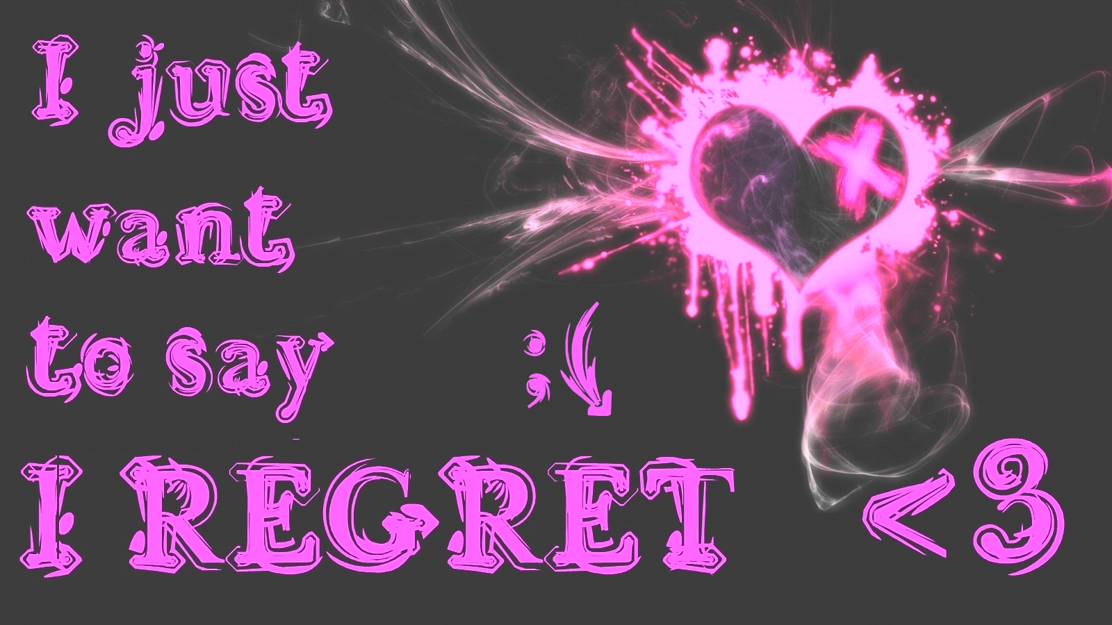 Fonds d'cran Art - Numrique Amour, amiti I regret 