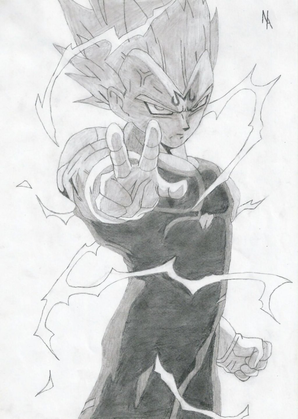 Fonds d'cran Art - Crayon Manga - Dragon Ball Z Majin Vegeta