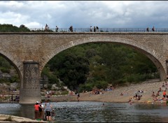 Wallpapers Constructions and architecture Le pont et les touristes....