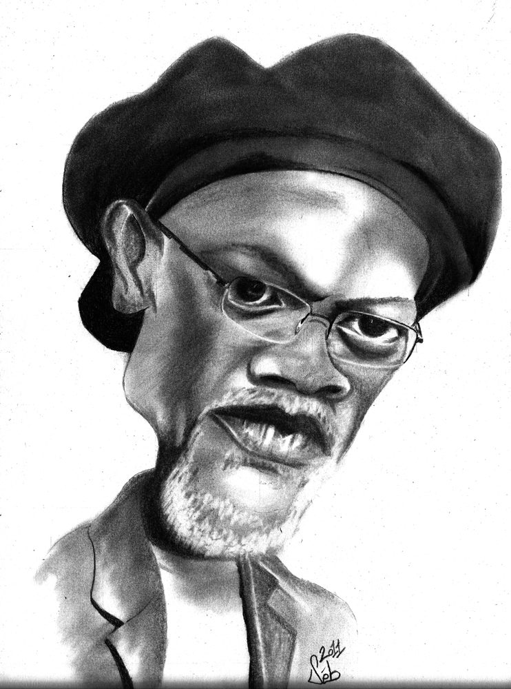 Wallpapers Art - Pencil Caricatures Samuel Lee Jackson