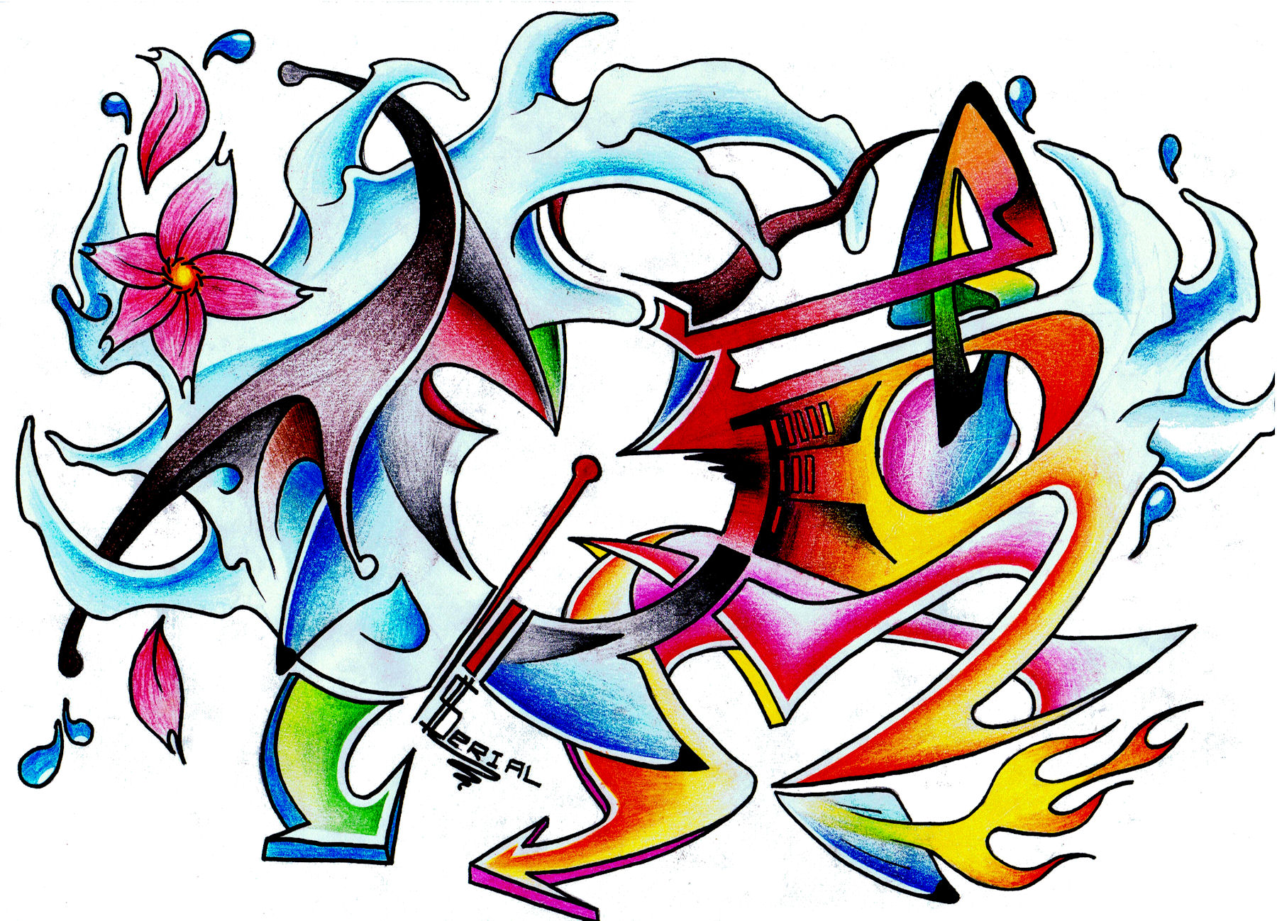 Fonds d'cran Art - Crayon Tatouages Fantasy