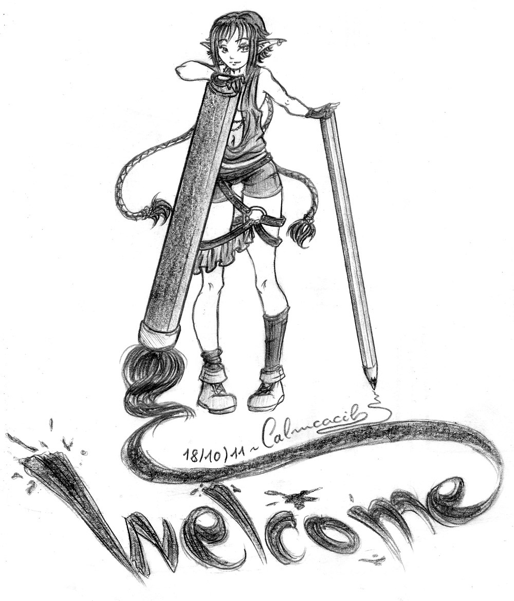 Fonds d'cran Art - Crayon Fantasy - Elfes Welcome !