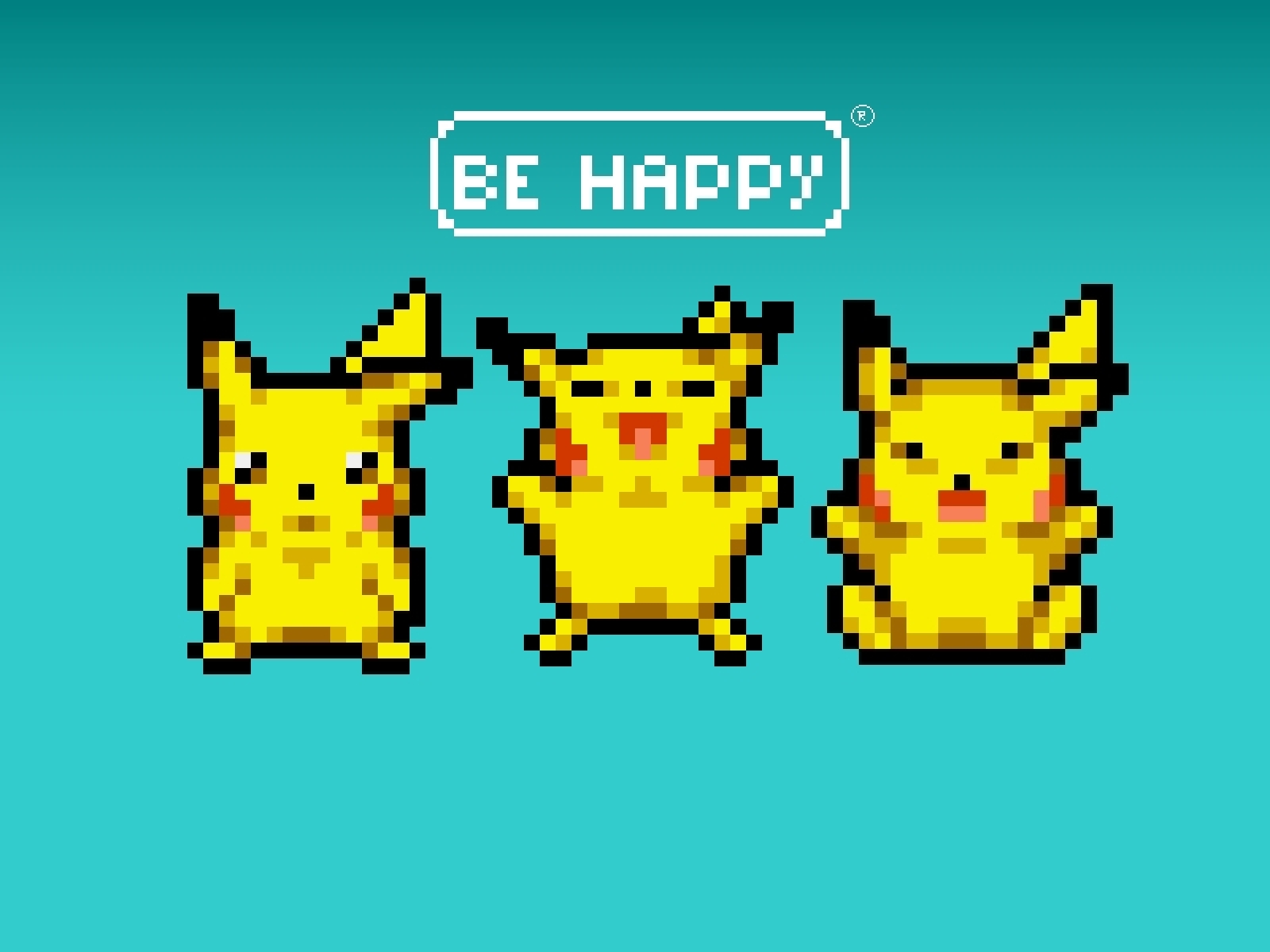 Fonds d'cran Art - Numrique Pixel Art Be Happy !