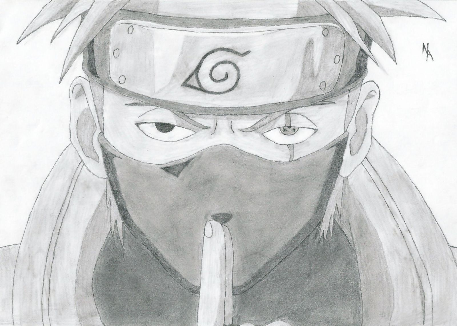 Fonds d'cran Art - Crayon Manga - Naruto Kakashi