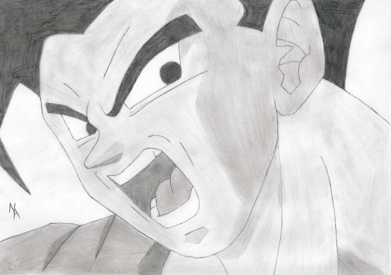 Wallpapers Art - Pencil Manga - Dragon Ball Z Sangohan