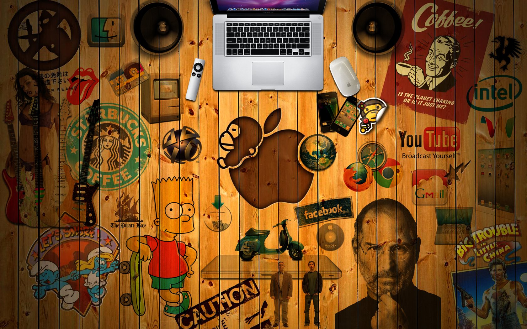 Fonds d'cran Clbrits Homme Steve Jobs MacBook pro