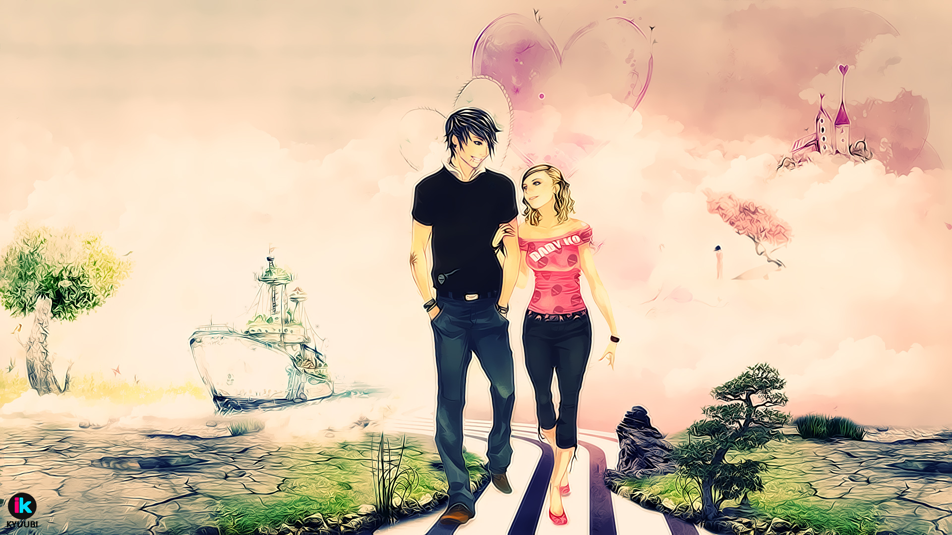 Wallpapers Digital Art Love - Friendship i&d