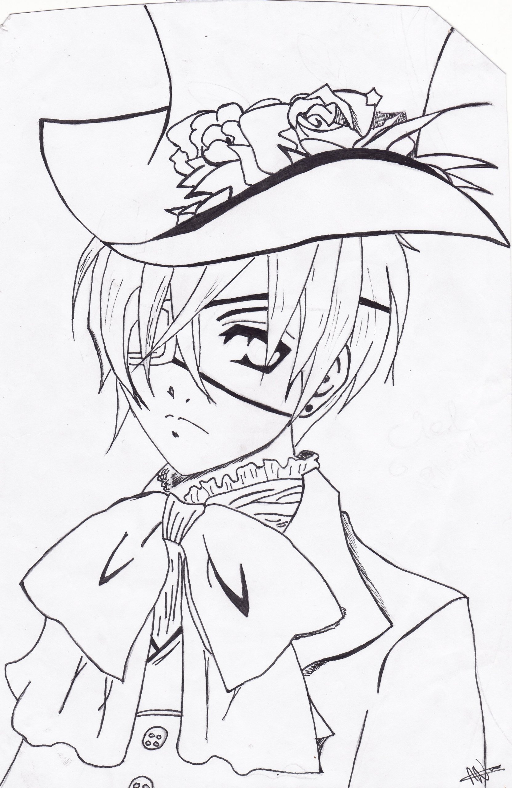 Wallpapers Art - Pencil Manga - Kuroshitsuji (Black Butler) ciel phantomhive