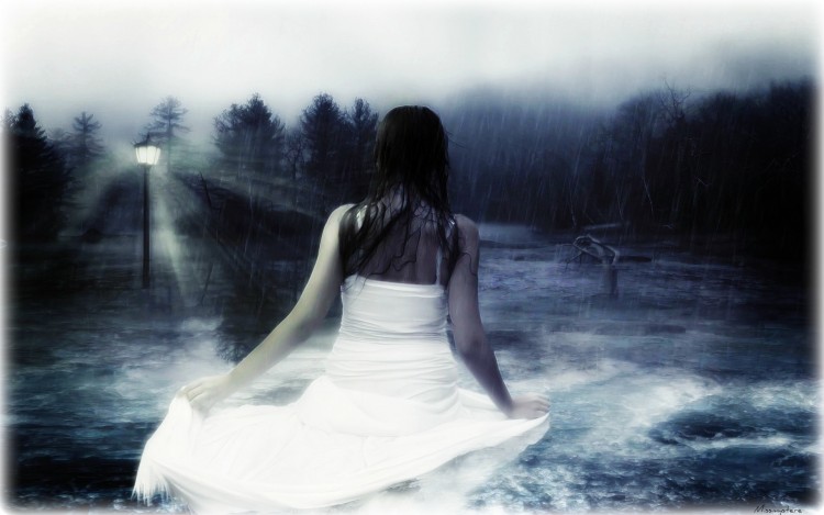 Wallpapers Digital Art Women - Femininity Angel in the Storm