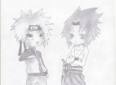 Wallpapers Art - Pencil naruto et sasuke