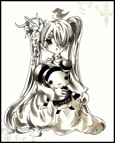 Wallpapers Art - Pencil Manga - Miscellaneous Lolita Doll