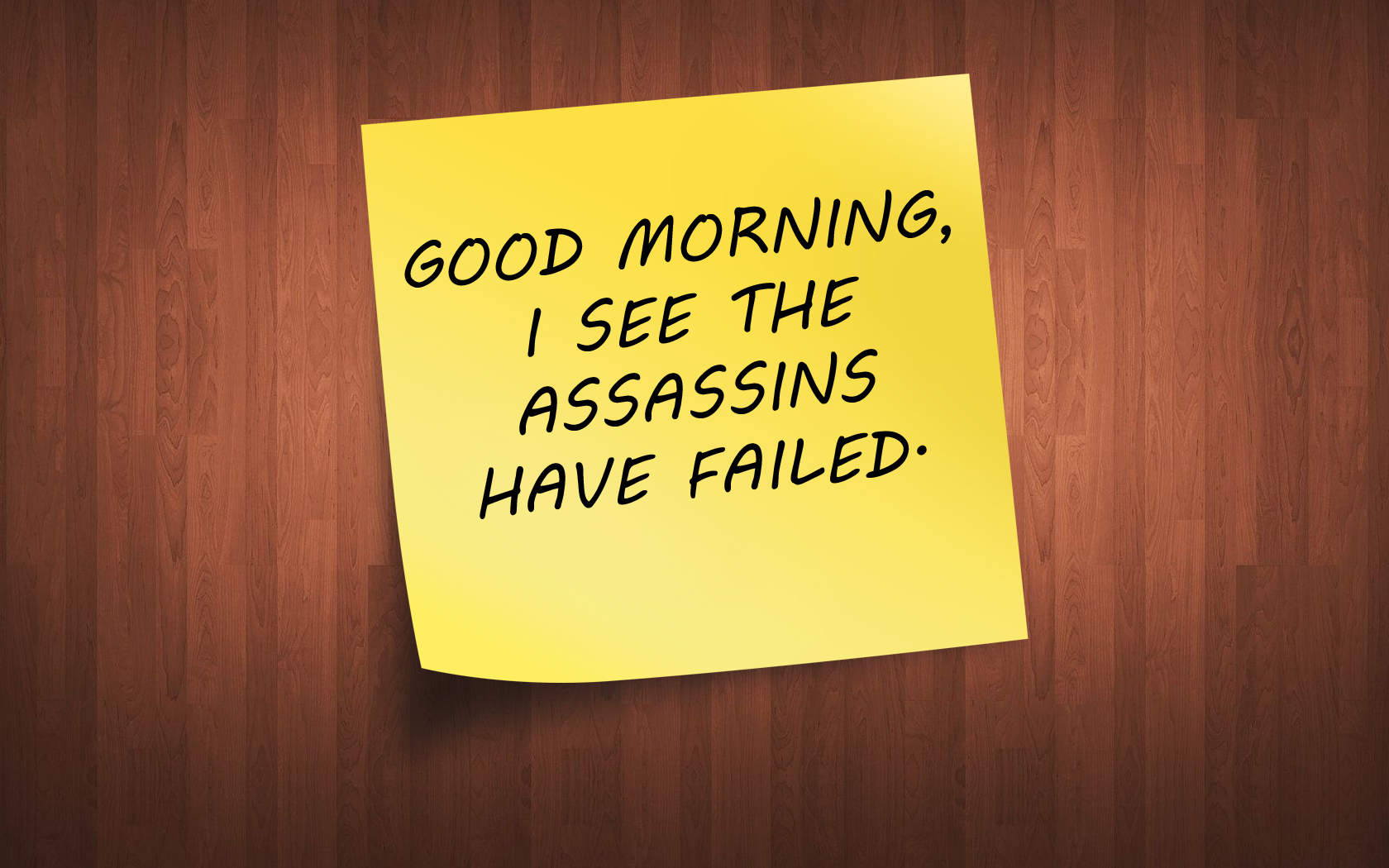 Wallpapers Humor Miscellaneous Post-it assassins