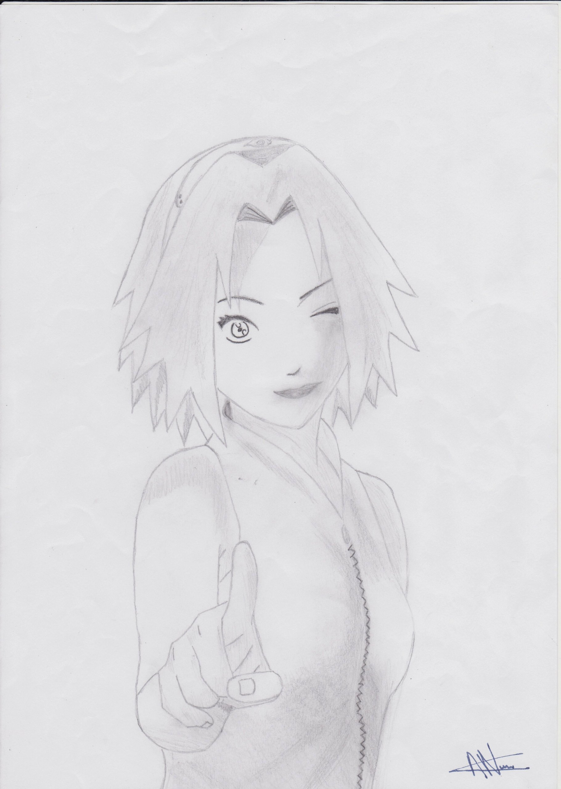 Wallpapers Art - Pencil Manga - Naruto sakura