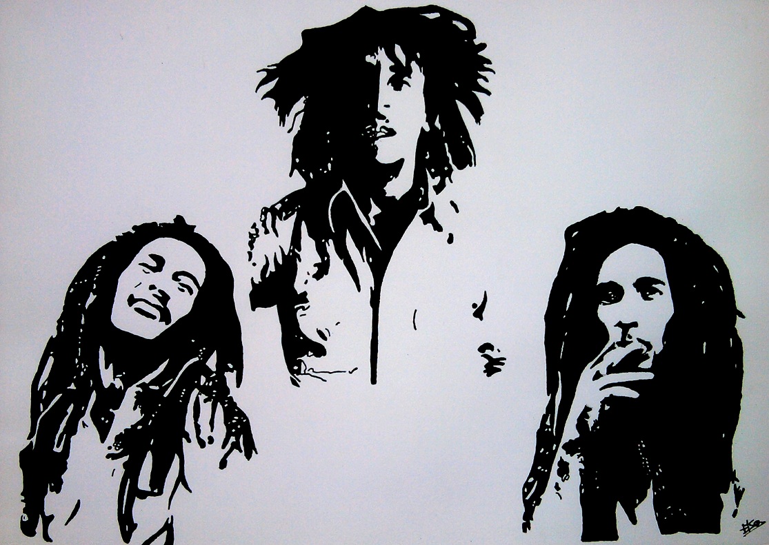 Wallpapers Art - Pencil Music bob marley