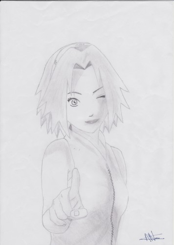 Fonds d'cran Art - Crayon Manga - Naruto sakura