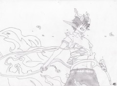 Fonds d'cran Art - Crayon rin okumura demon