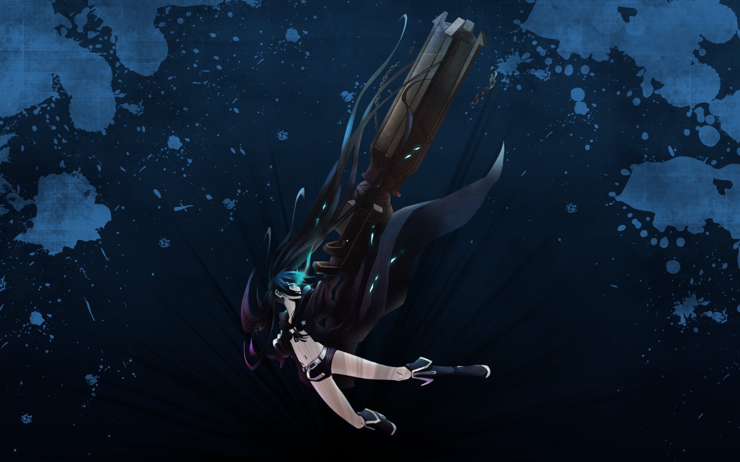 Fonds d'cran Manga Black Rock Shooter La chute