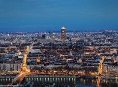 Fonds d'cran Voyages : Europe L'heure bleue sur Lyon