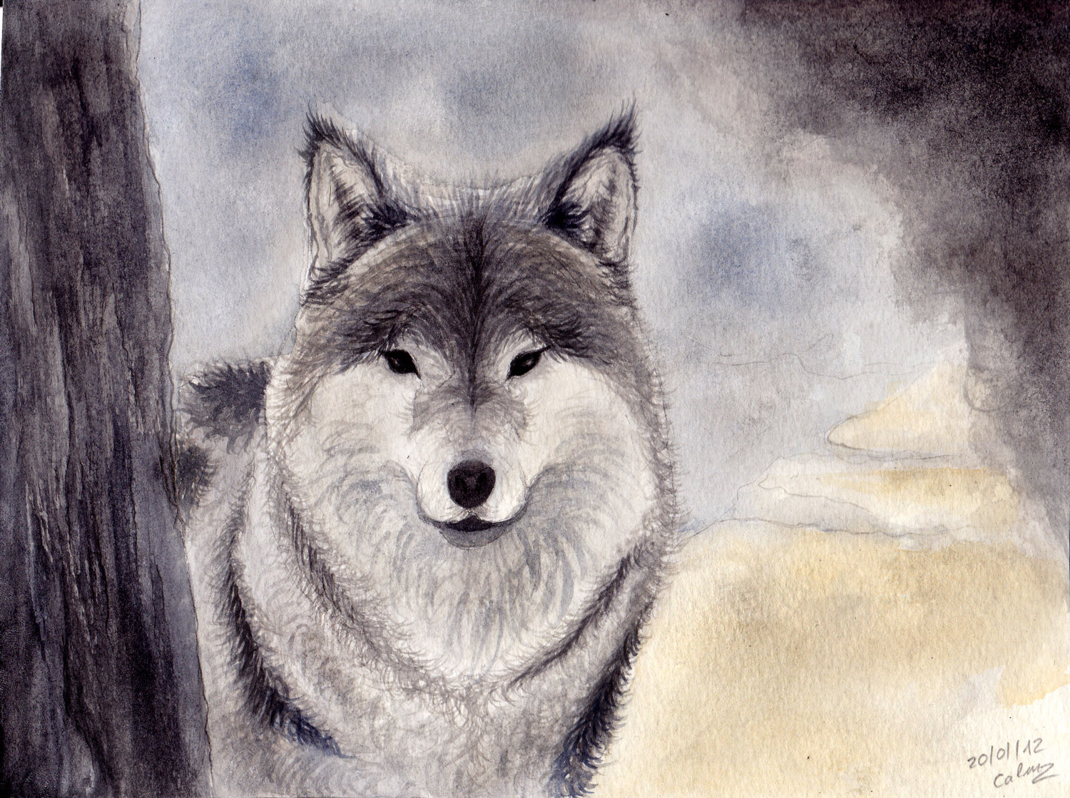 Fonds d'cran Art - Peinture Animaux Aquarelle (7eme essai)