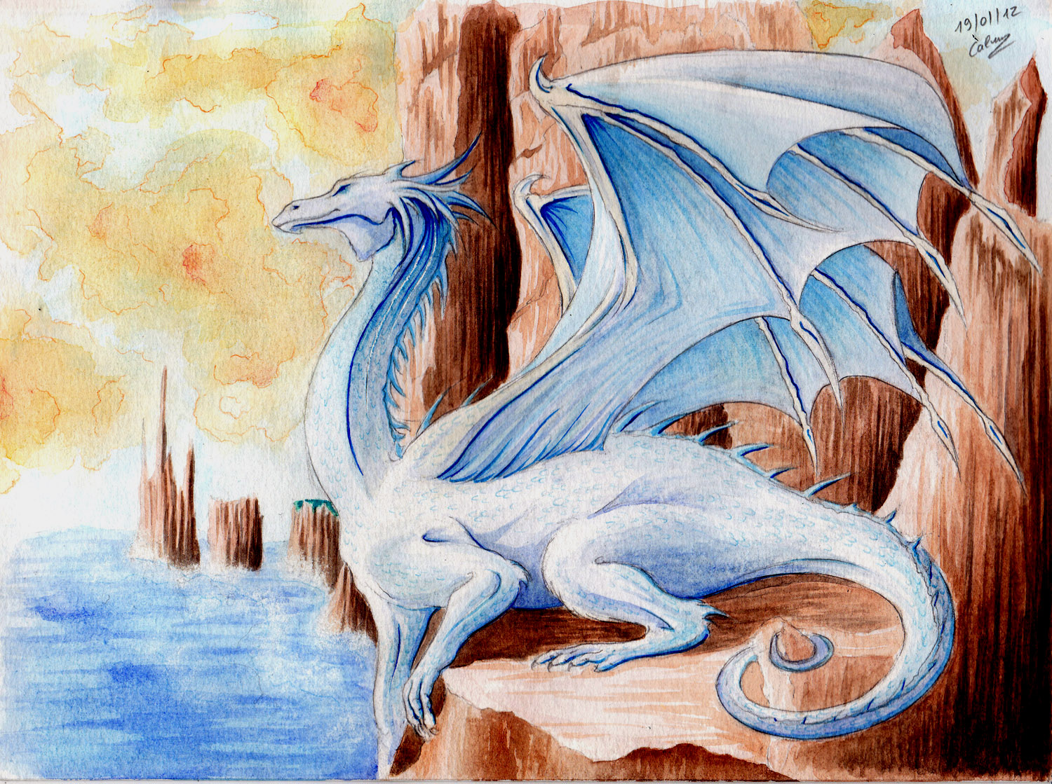 Fonds d'cran Art - Peinture Fantasy Aquarelle (6eme essai)