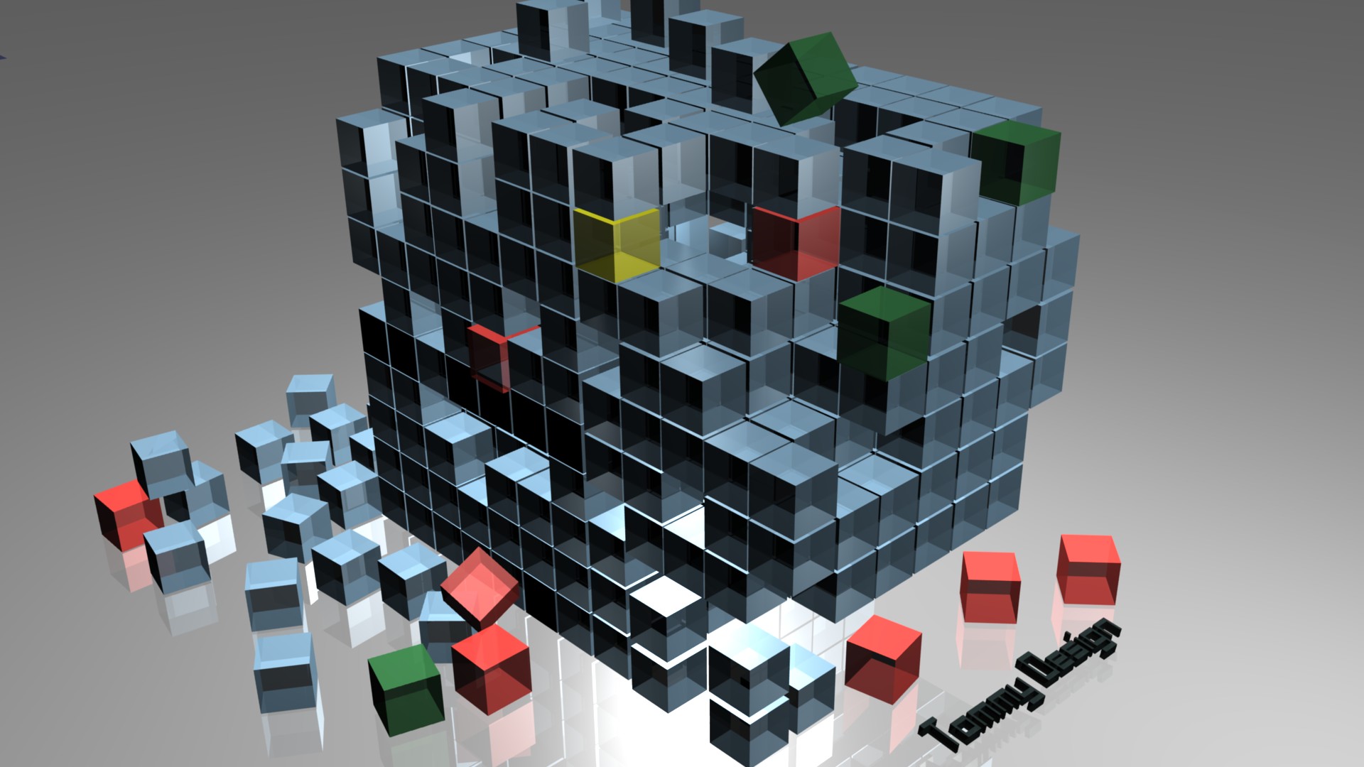 Wallpapers Digital Art 3D - Blender Cube