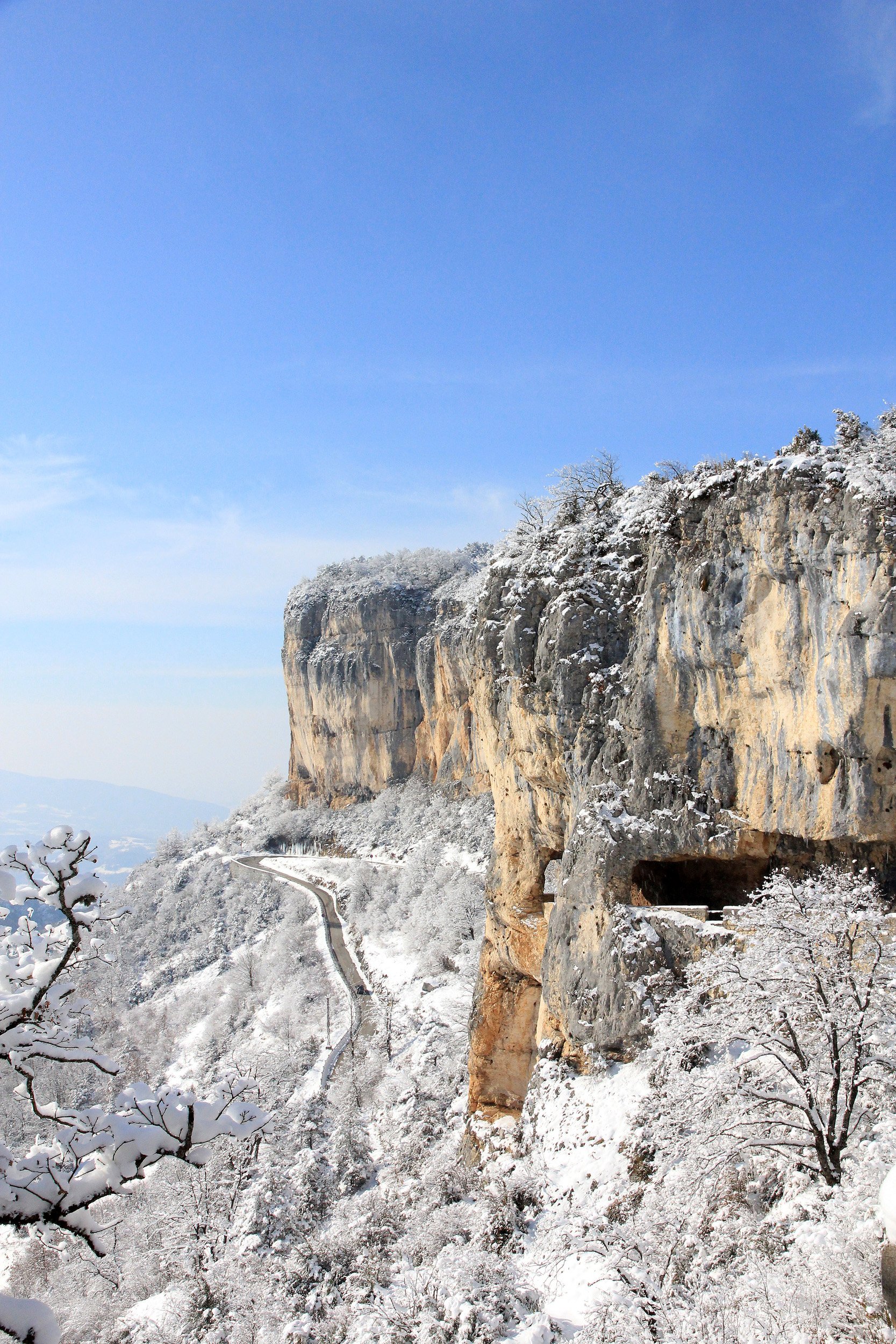 Fonds d'cran Nature Saisons - Hiver Monte sur le route de Presles (38)