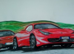 Wallpapers Art - Painting F458 VS MP4 12C