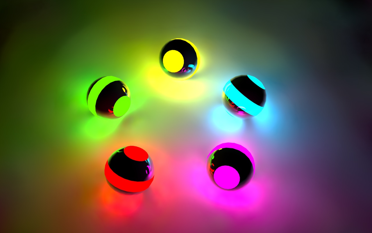 Wallpapers Digital Art 3D - Cinema 4D Boules Lumineuses