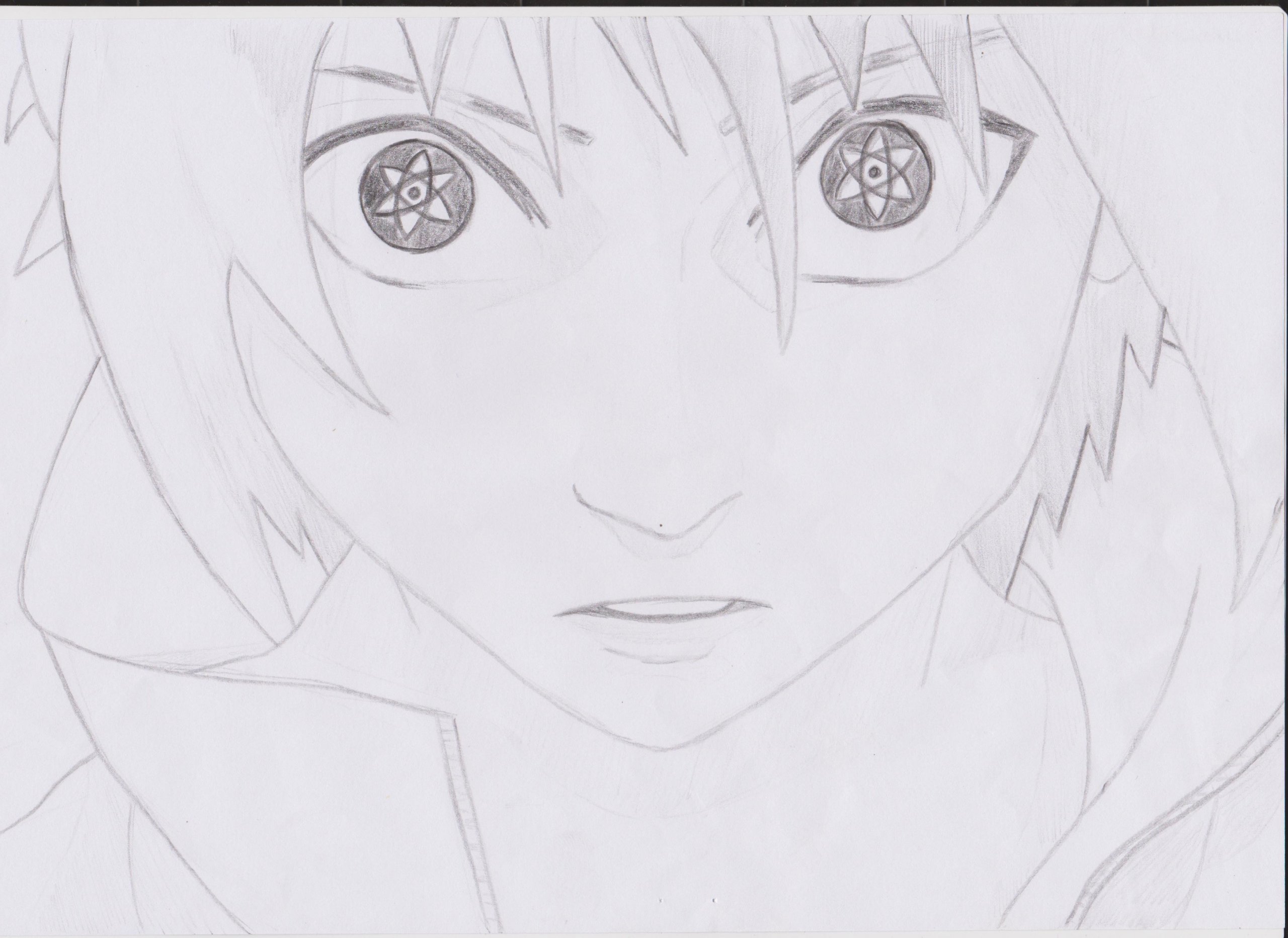 Fonds d'cran Art - Crayon Manga - Naruto sasuke 