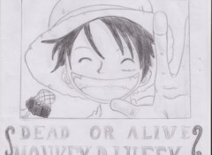 Wallpapers Art - Pencil wanted luffy