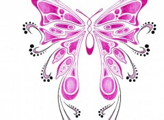 Fonds d'cran Art - Crayon Tattoo Butterfly