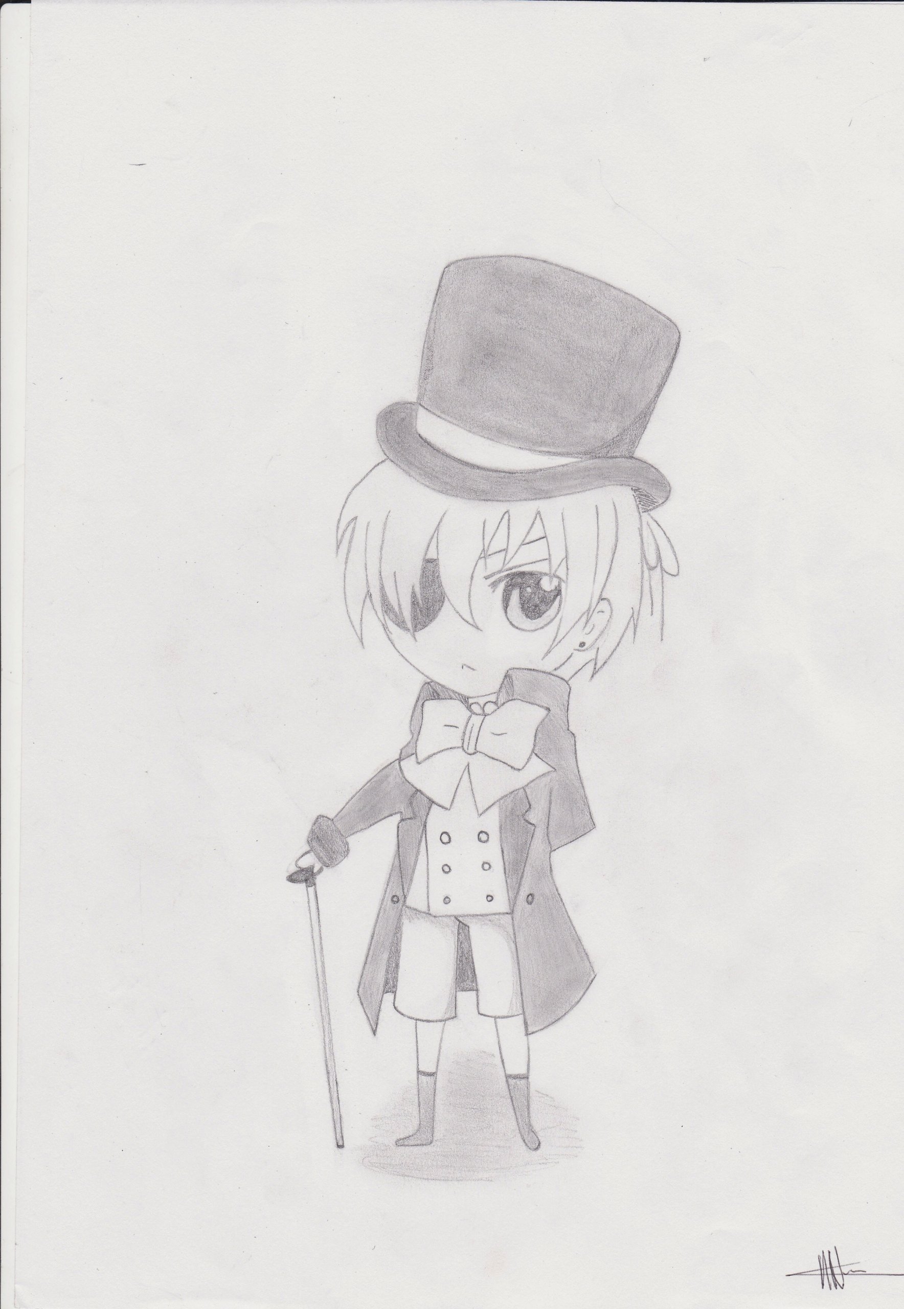 Wallpapers Art - Pencil Manga - Kuroshitsuji (Black Butler) chibi ciel phantomhive